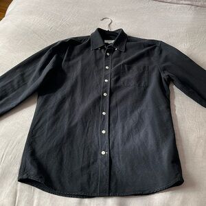 Frank & Oak the Jasper heavy cotton black button down